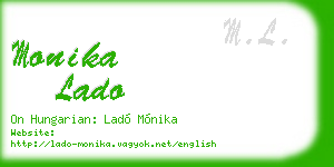 monika lado business card